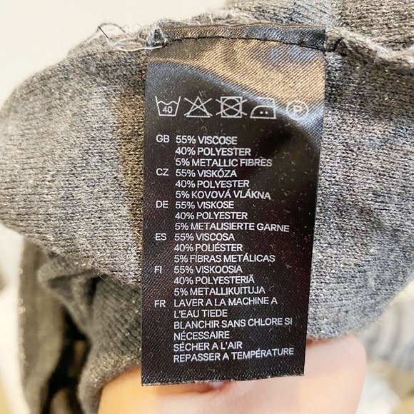 Vintage Y2K H&M Divided Striped Metallic Bodycon Mini Dress - Picture 9 of 10